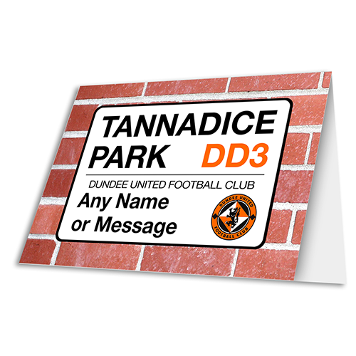 Greeting Card Street Sign Tannadice