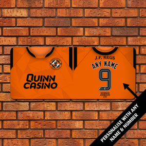 Dundee Utd Personalised Aluminium Wall Art - Home Shirt 2024-25 Large