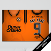 Dundee Utd Personalised Aluminium Wall Art - Home Shirt 2024-25 A3 A4